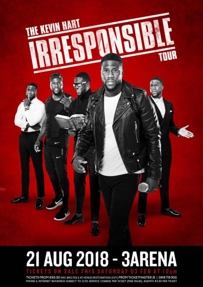 Kevin Hart Is Bringing His 'Irresponsible Tour' To The 3Arena!