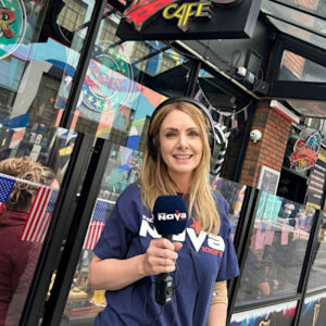 nova presenter outside the thunder road cafe