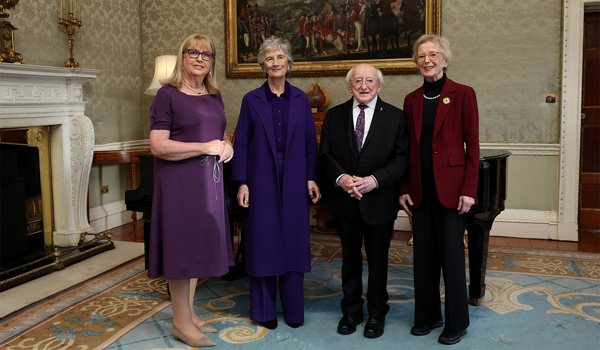 Catherine Connolly hasn’t moved into the Áras yet… but why? 3 The last three Irish presidents alongside newly elected Catherine Connolly