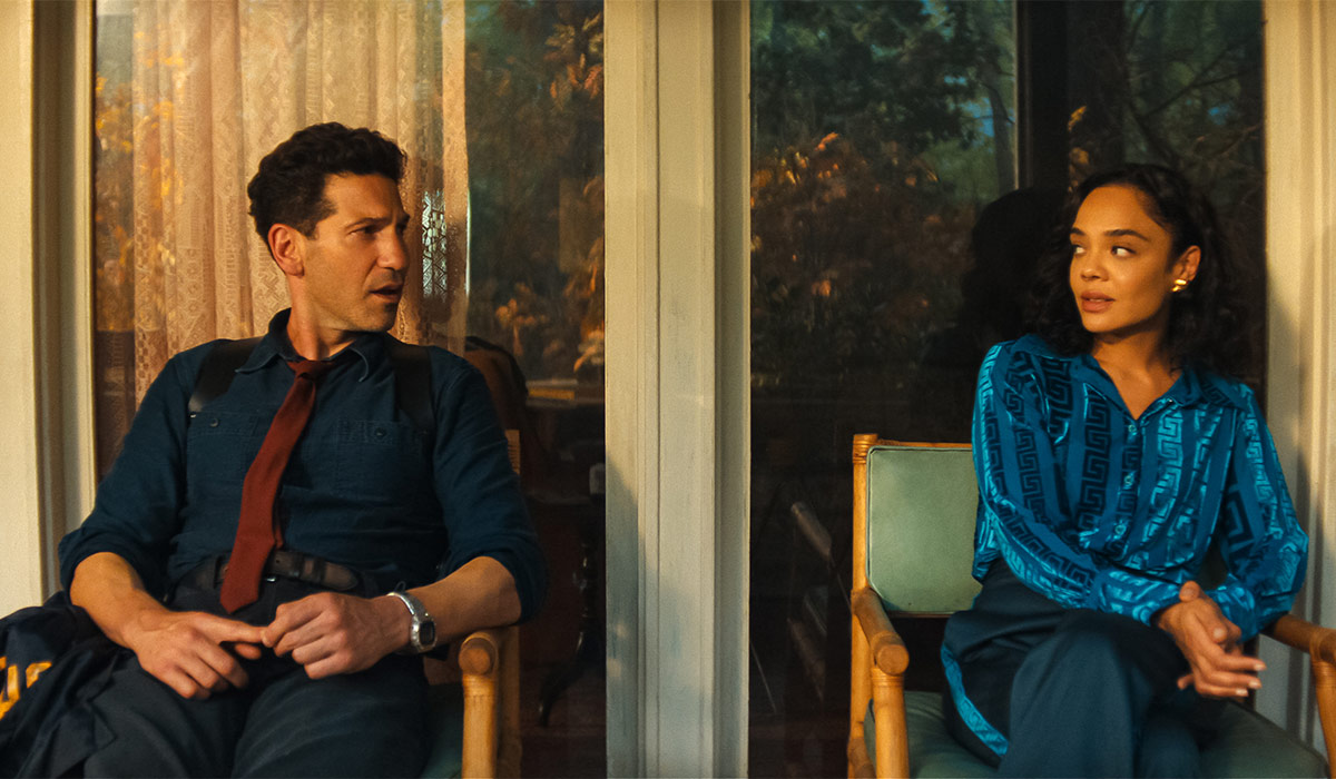 His & Hers. (L to R) Jon Bernthal as Detective Jack Harper and Tessa Thompson as Anna. Pic: Netflix