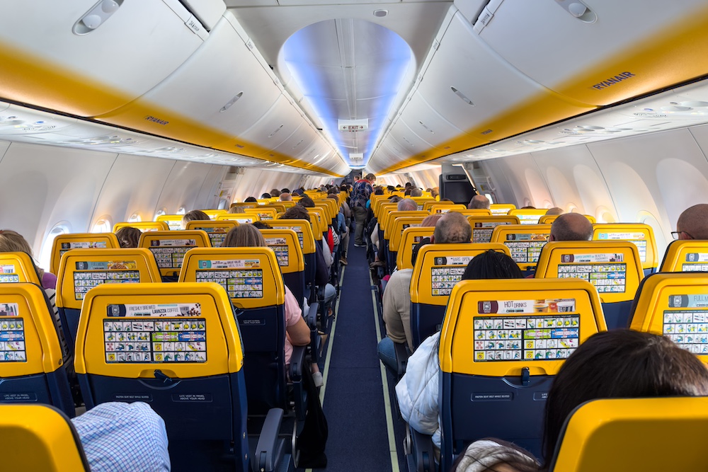 Ryanair plane - On-board